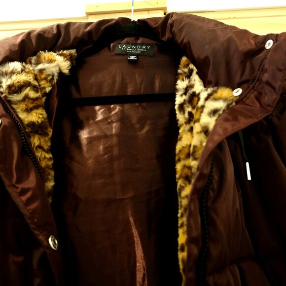 LAUNDRY BY SHELLI SEGAL~Womens Fitted Puffer Coat 3/4 Length Plum Purple SZ MED - Picture 3 of 6